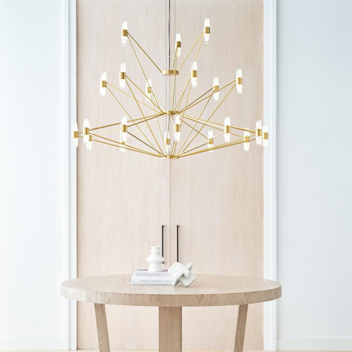 Sean Lavin Lassell three tier tall extra large chandelier