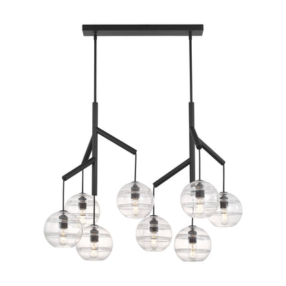 Sean Lavin Sedona 8-light LED double chandelier in nightshade black finish
