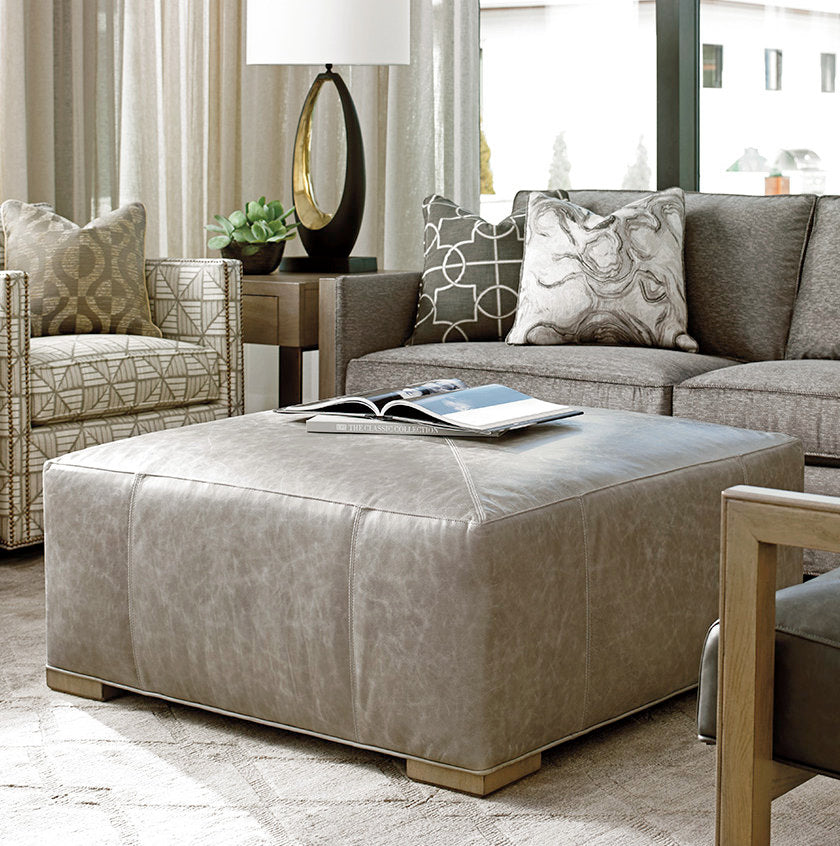 Shadow Play Melina Leather Ottoman