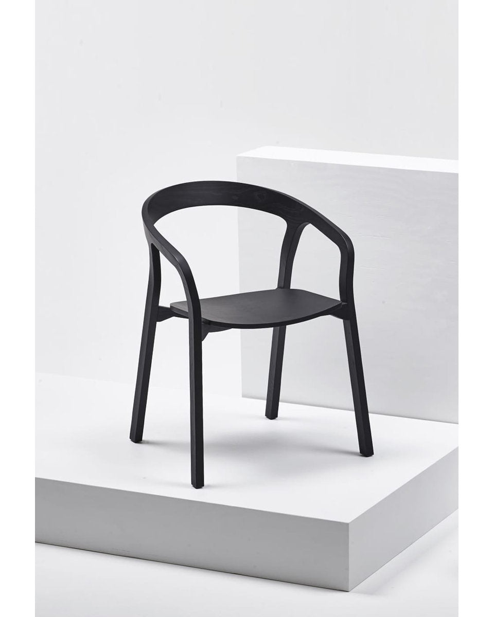 She Said Solid Wood Stacking Arm Chair