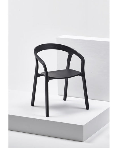 She Said Solid Wood Stacking Arm Chair