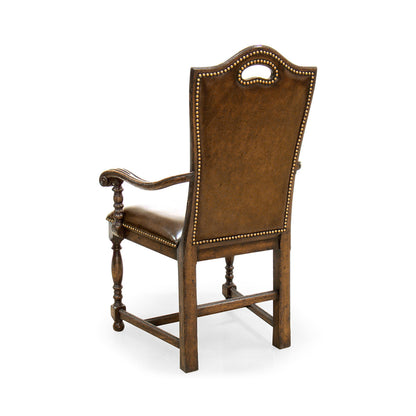 Sherwood Oak Leather Arm Chair (Set of 2)