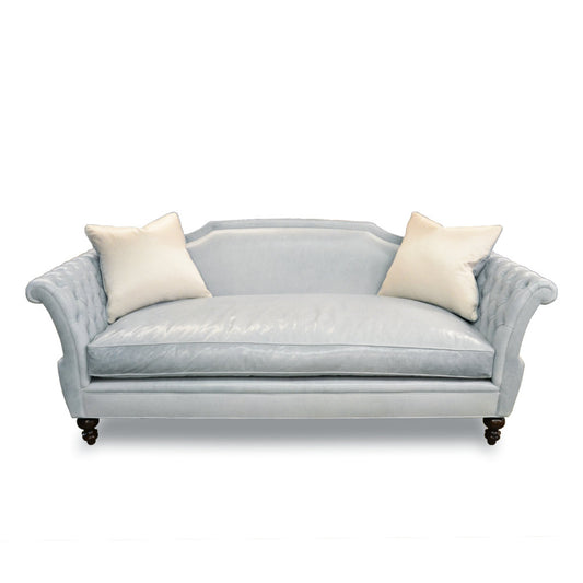 Haute House Home Shield 89 Genuine Leather Rolled Arm Sofa