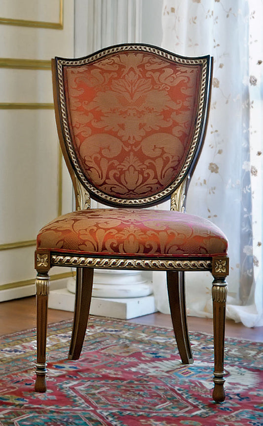 Side Chair in Brown/Red