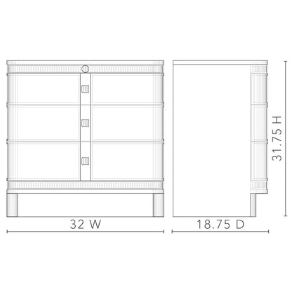 Sienna 3-Drawer Side Table