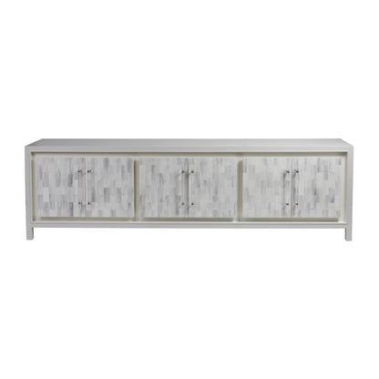 Signature Designs Elation White Long Media Console