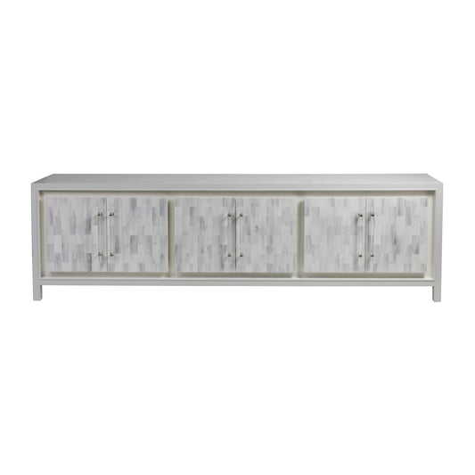 Signature Designs Elation White Long Media Console