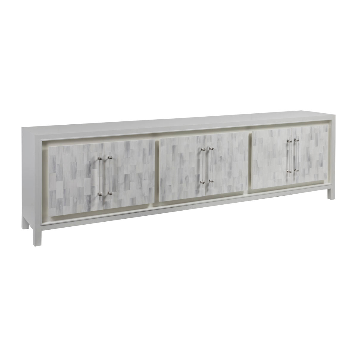 Signature Designs Elation White Long Media Console