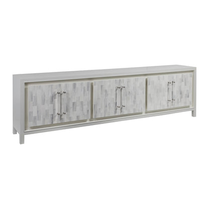 Signature Designs Elation White Long Media Console