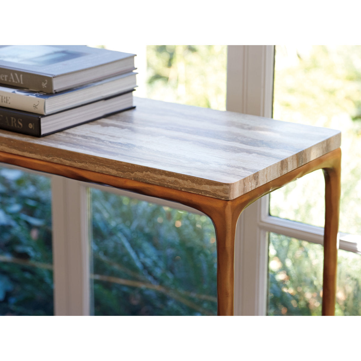 Silverado Menlo Park Console with Stone Top