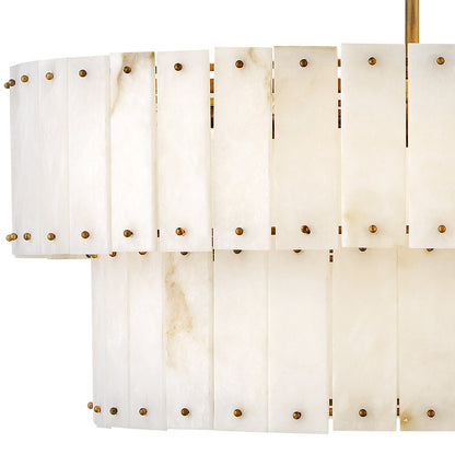 Simone 8 - Light Steel Dimmable Drum Chandelier