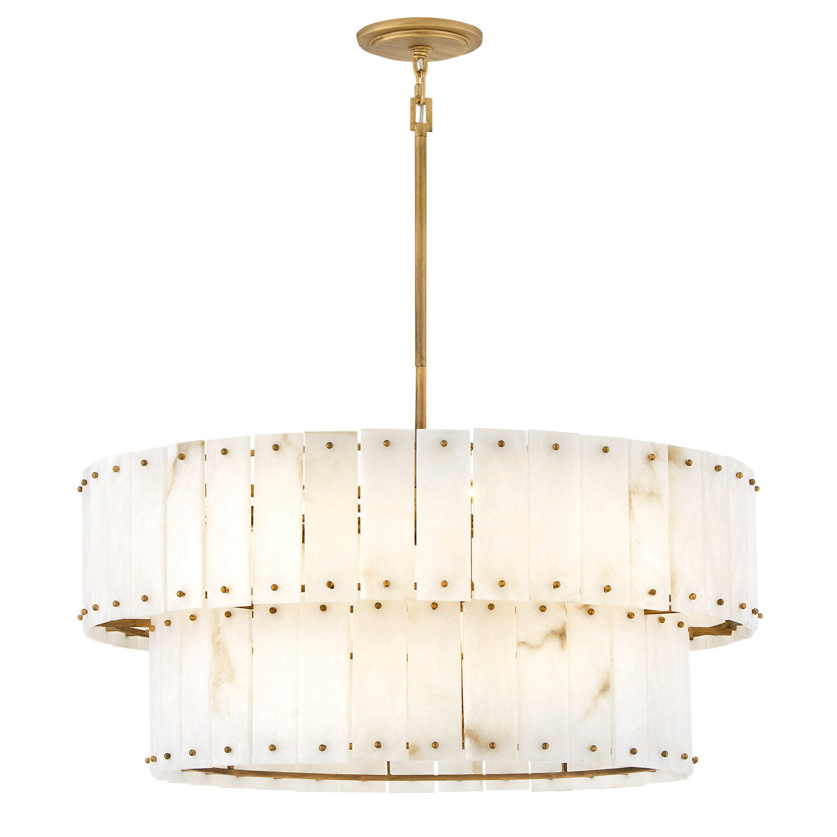 Simone 8 - Light Steel Dimmable Drum Chandelier