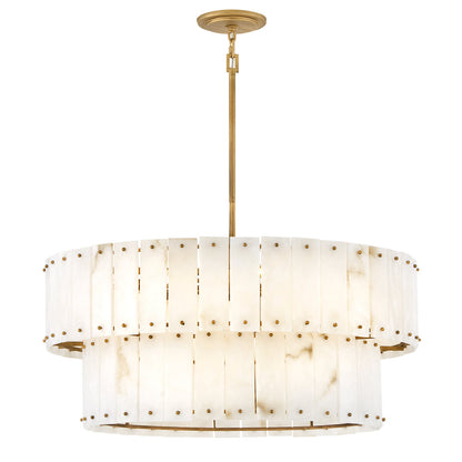 Simone 8 - Light Steel Dimmable Drum Chandelier