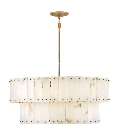 Simone 8 - Light Steel Dimmable Drum Chandelier