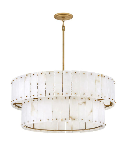 Simone 8 - Light Steel Dimmable Drum Chandelier