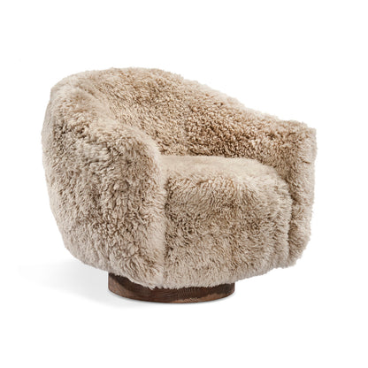 Simone Swivel Armchair Chair with Ottoman