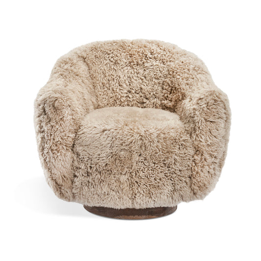 Simone Swivel Armchair Chair with Ottoman