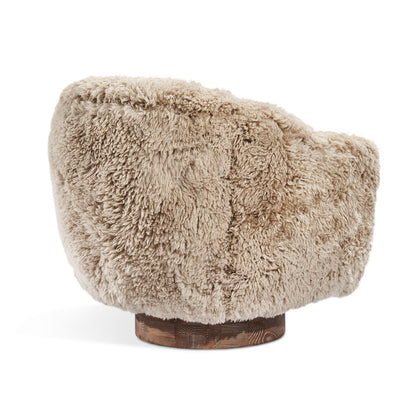 Simone Swivel Armchair Chair with Ottoman