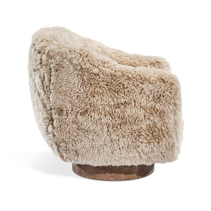 Simone Swivel Armchair Chair with Ottoman