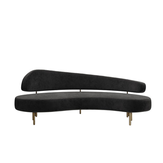 Sitiera_01 Terracota Velvet Upholstered 3-Seater Sofa With Aged Bronze Legs By Andean