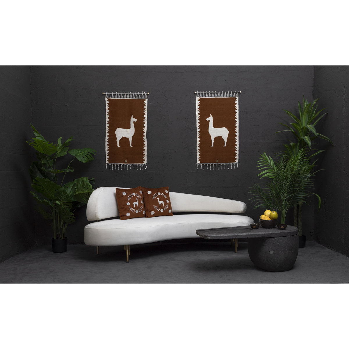 Sitiera_01 Terracota Velvet Upholstered 3-Seater Sofa With Aged Bronze Legs By Andean