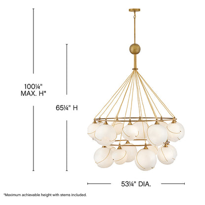 Skye 18 - Light Steel Chandelier by Lisa McDennon