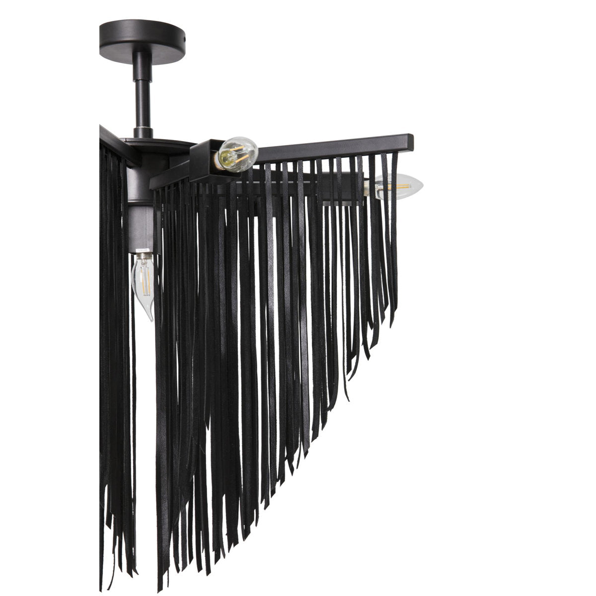 Small Leather Fringe Chandelier