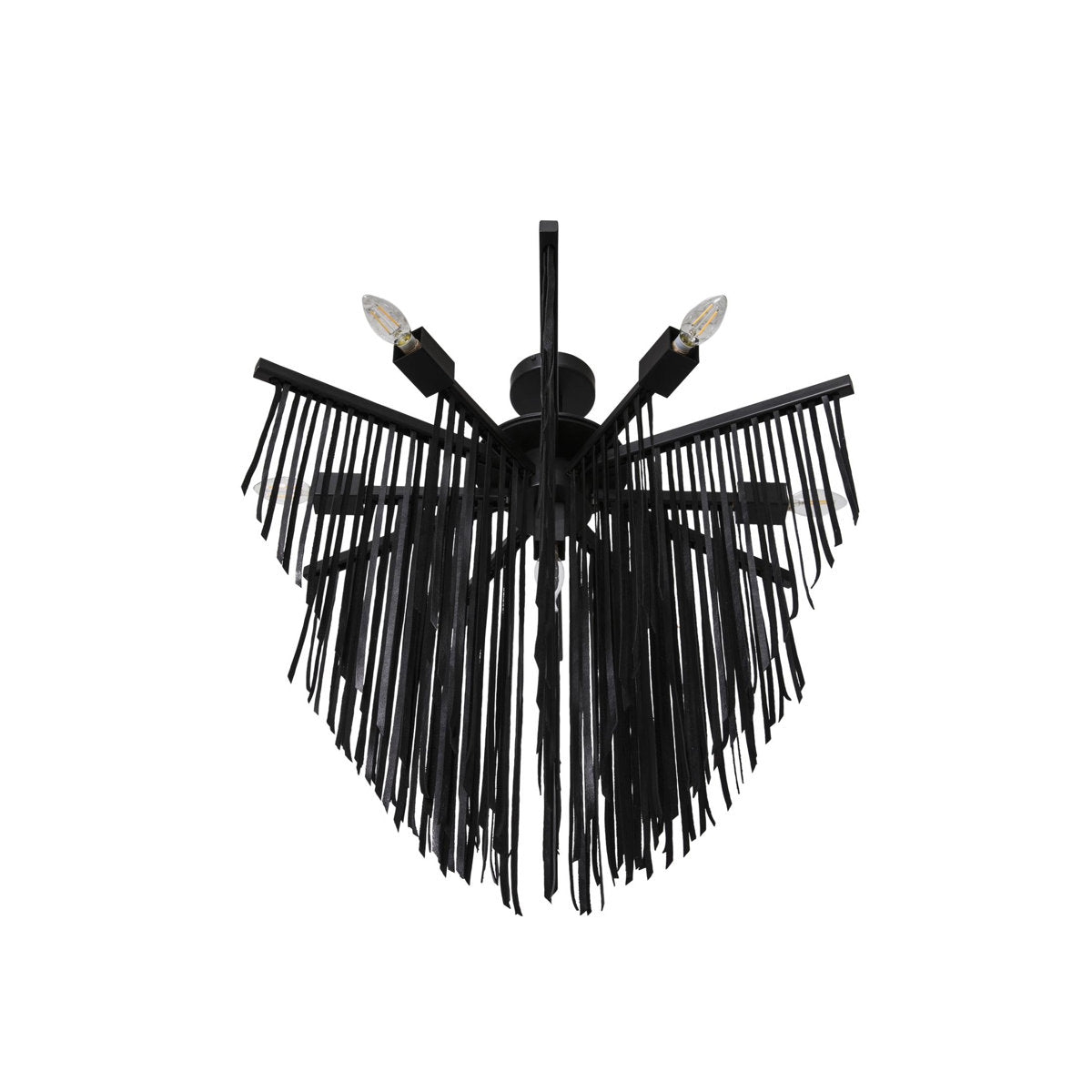 Small Leather Fringe Chandelier