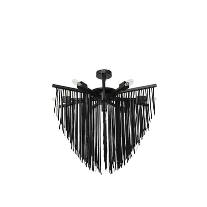 Small Leather Fringe Chandelier