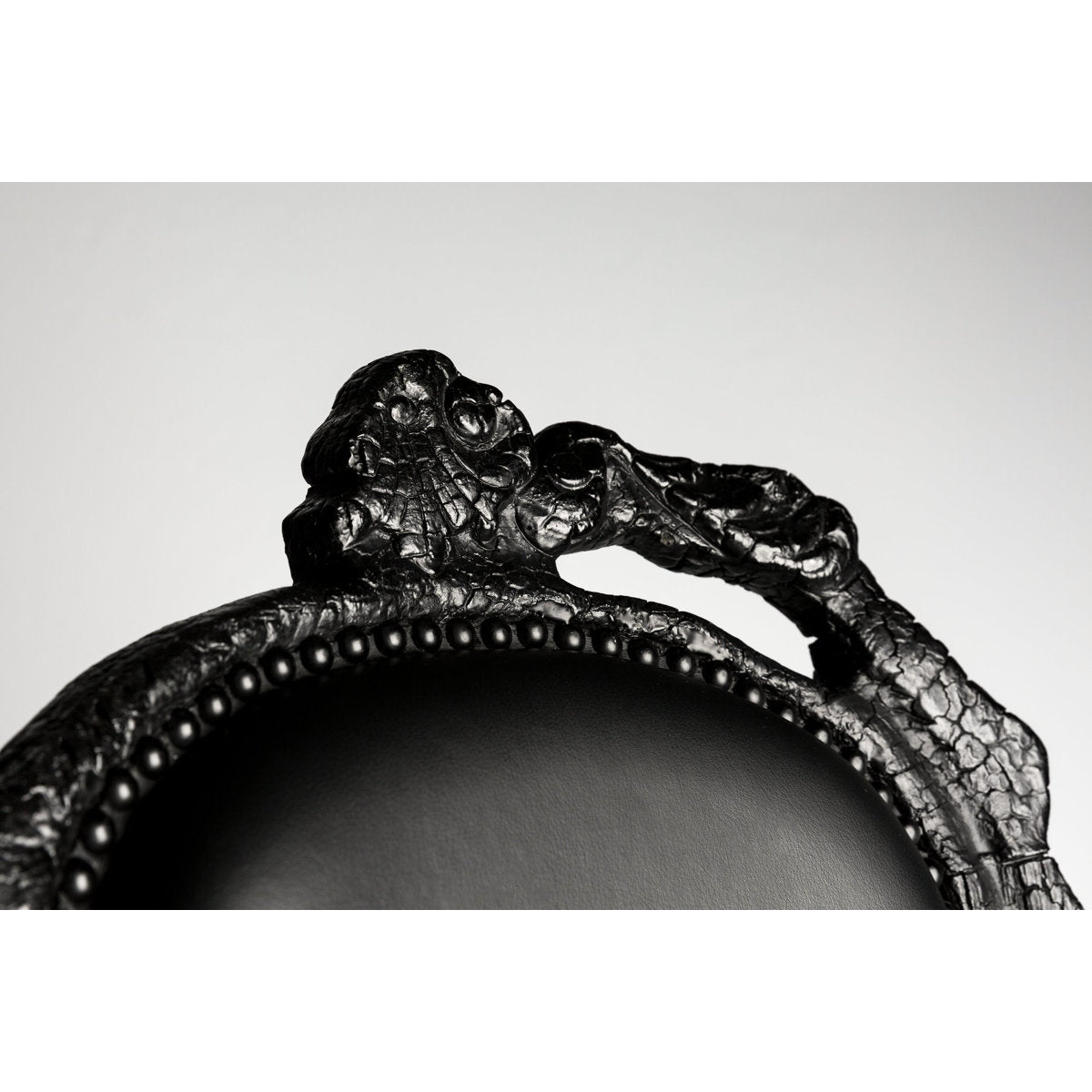 Smoke Leather Arm Chair