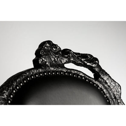 Smoke Leather Arm Chair