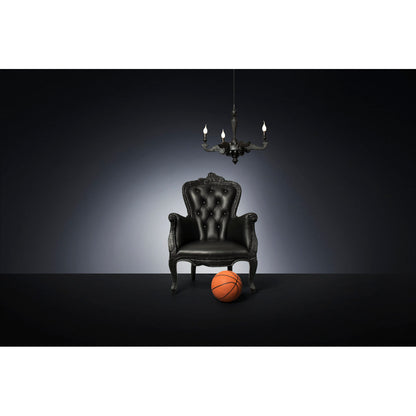 Smoke Leather Armchair Chair with Ottoman