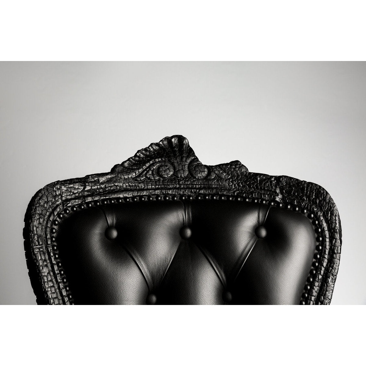 Smoke Leather Armchair Chair with Ottoman