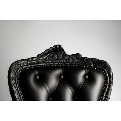 Smoke Leather Armchair Chair with Ottoman