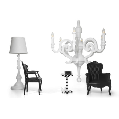 Smoke Leather Armchair Chair with Ottoman