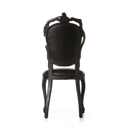Smoke Leather Dining Chair