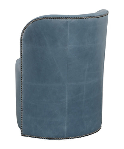 Socrates Leather Barrel Back Dining Chair