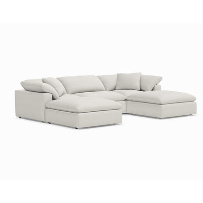Sofa Linen Chair with Ottoman
