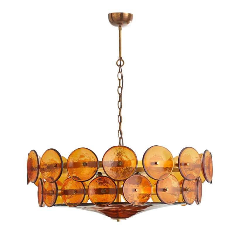 Solaris Disc Glass Chandelier
