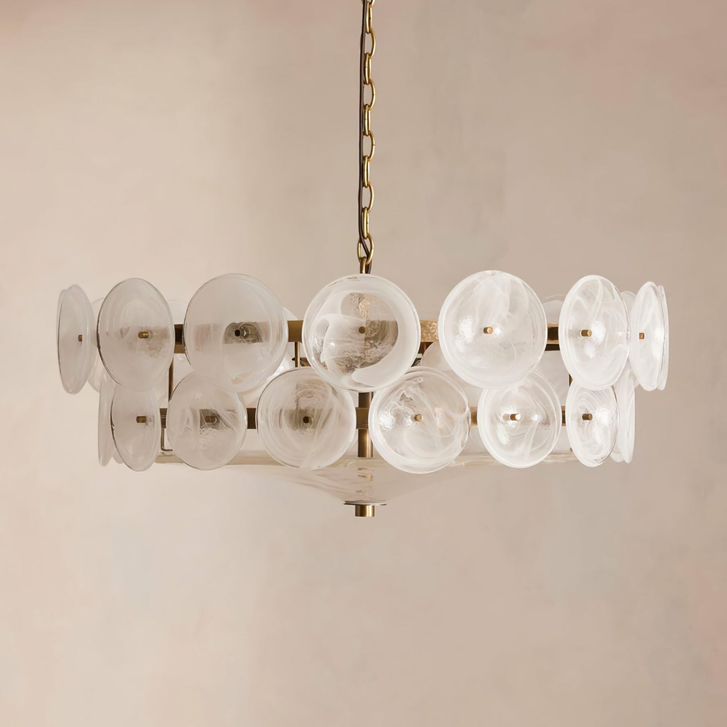 Solaris Disc Glass Chandelier