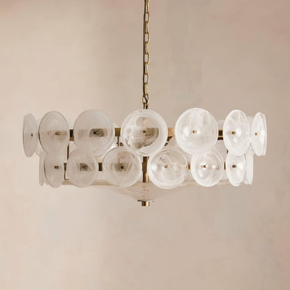 Solaris Disc Glass Chandelier