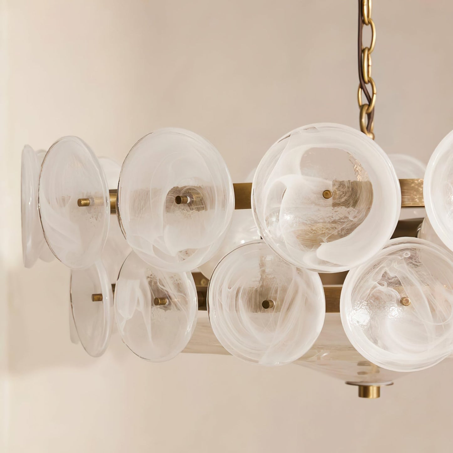 Solaris Disc Glass Chandelier