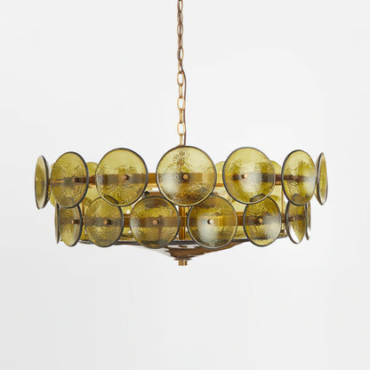 Solaris Disc Glass Chandelier