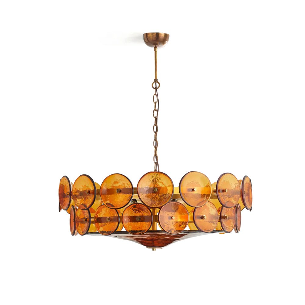 Solaris Disc Glass Chandelier