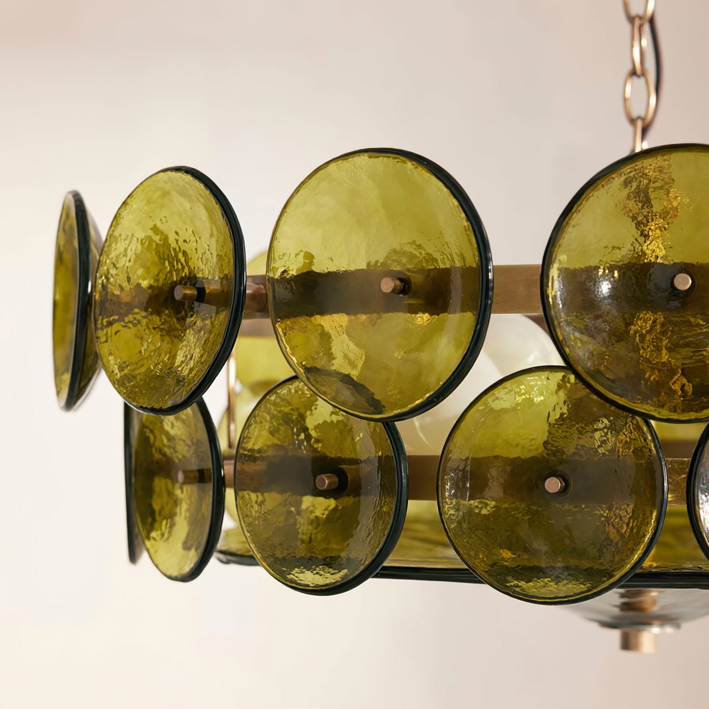 Solaris Disc Glass Chandelier