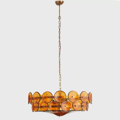 Solaris Disc Glass Chandelier