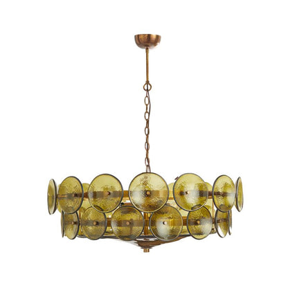 Solaris Disc Glass Chandelier