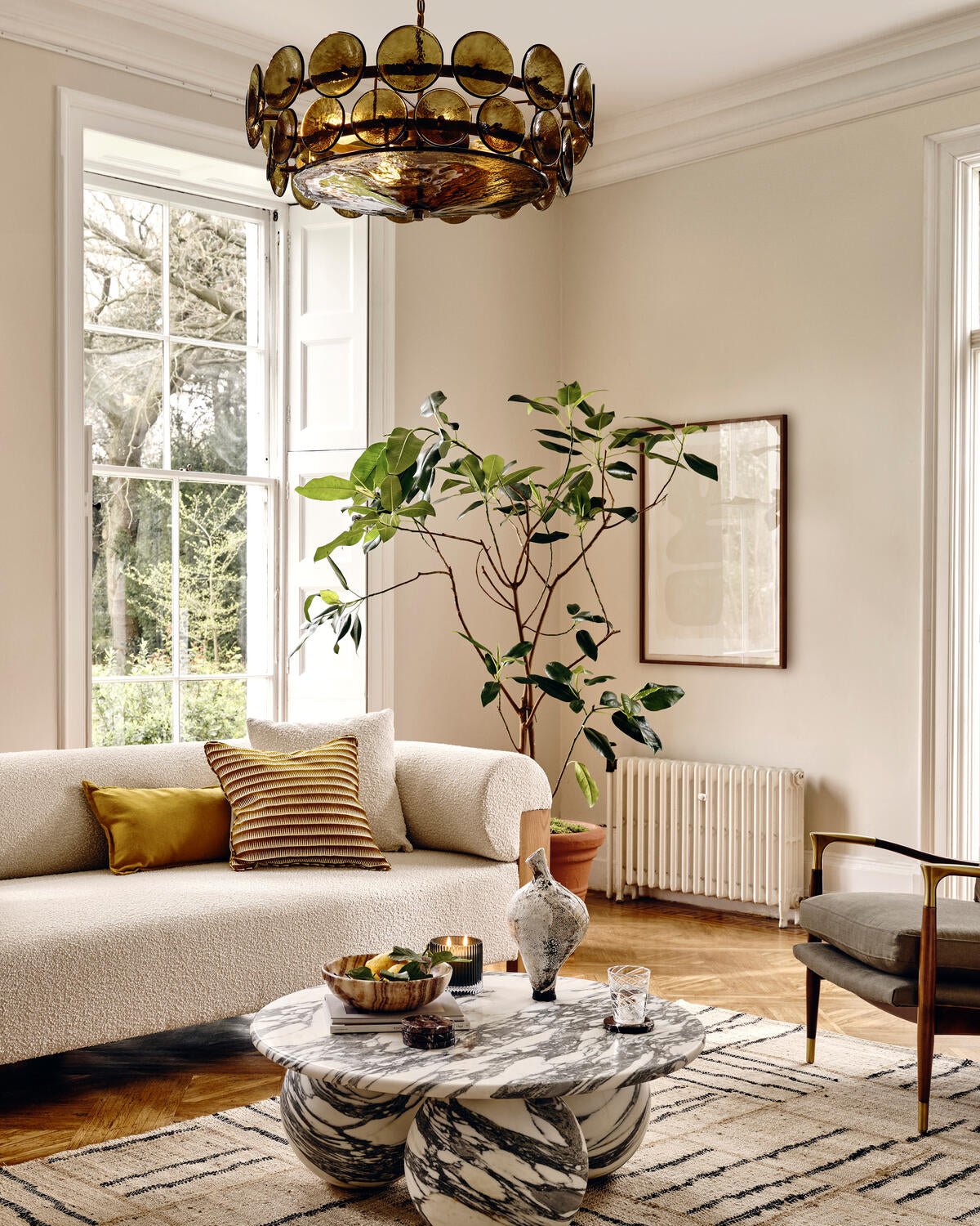 Solaris Disc Glass Chandelier