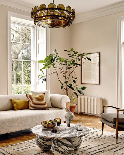 Solaris Disc Glass Chandelier