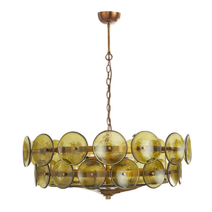 Solaris Disc Glass Chandelier